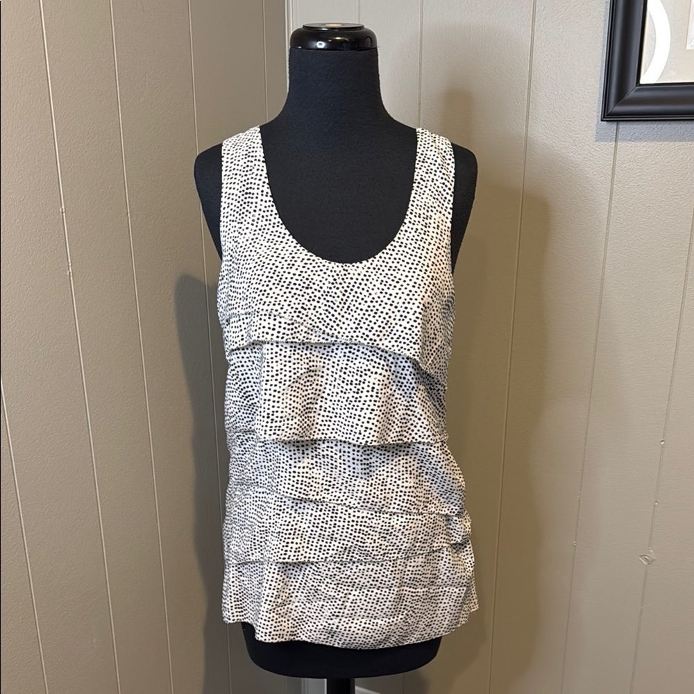 Z Central Park West Women’s Medium Black Tiered Sleeveless Tank